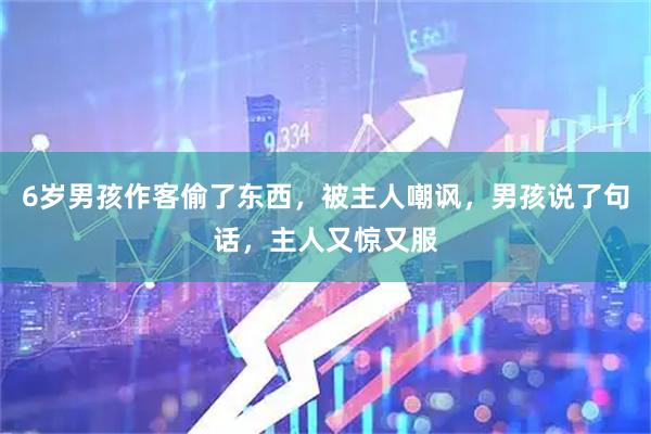 6岁男孩作客偷了东西，被主人嘲讽，男孩说了句话，主人又惊又服