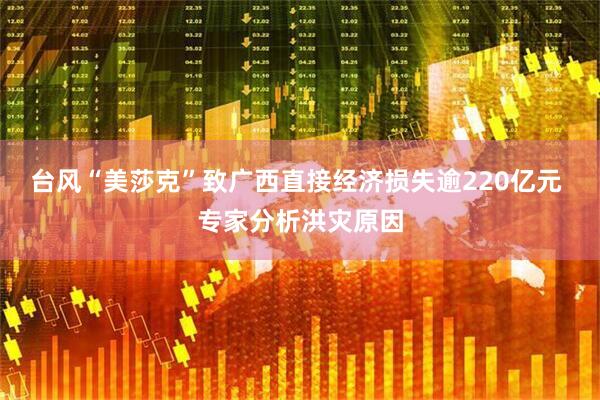 台风“美莎克”致广西直接经济损失逾220亿元 专家分析洪灾原因